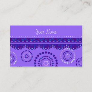 Tarjeta De Visita Garland ARTdeco azul violeta + tu color de fondo