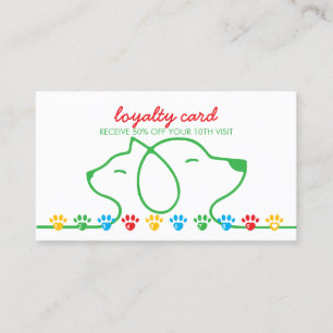 Tarjeta De Visita Garras de perro gato verde rojo azul puñetazo Desc