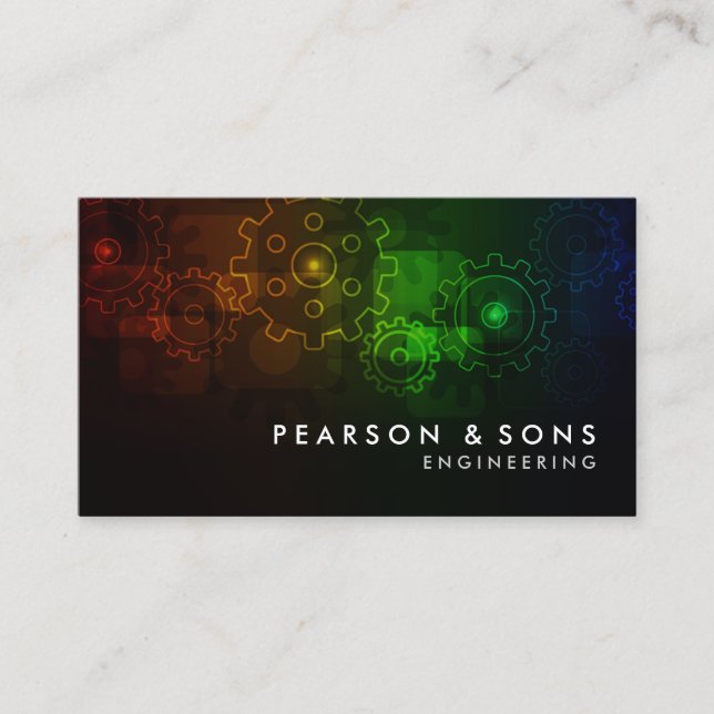 Tarjeta De Visita Gases de resumen de ingeniería (Anverso)