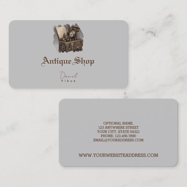 Tarjeta De Visita Gases de tesoro Personalizado (Anverso / Reverso)