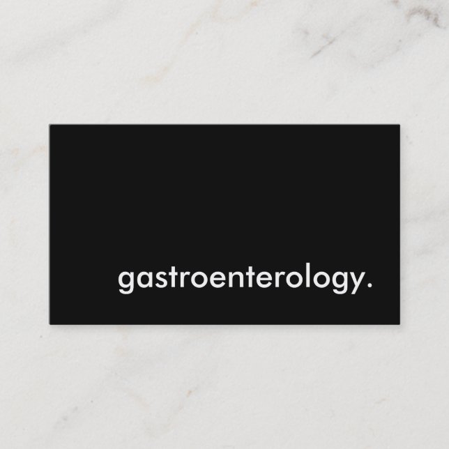 Tarjeta De Visita gastroenterología. (Anverso)