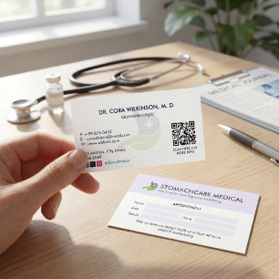 Tarjeta De Visita Gastroenterología Clínica de Negocios   Nombramien
