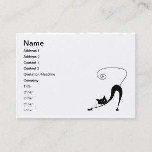 Tarjeta De Visita Gatito banal negro 2