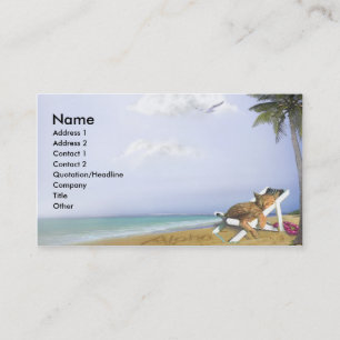 Tarjeta De Visita Gatito de la playa