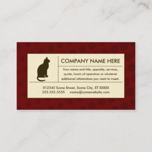 Tarjeta De Visita gatito de medio tono