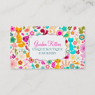 Tarjeta De Visita Gatito del jardín