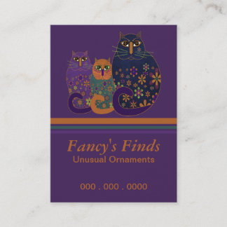Tarjeta De Visita Gatitos del art déco