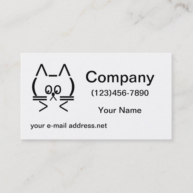 Tarjeta De Visita Gato ASCII (Anverso)