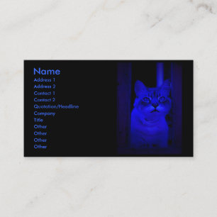 Tarjeta De Visita Gato azul