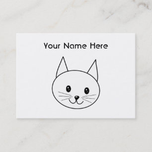 Tarjeta De Visita Gato blanco