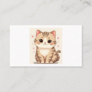 Tarjeta De Visita Gato brillante: Kawaii dulce arte gatito para cual
