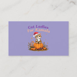 Tarjeta De Visita Gato Damas de Kamala: Mostrar apoyo a Kamala