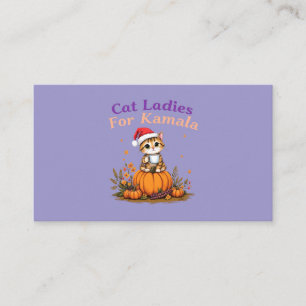Tarjeta De Visita Gato Damas de Kamala: Mostrar apoyo a Kamala
