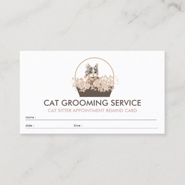 Tarjeta De Visita Gato de Cita (Anverso)