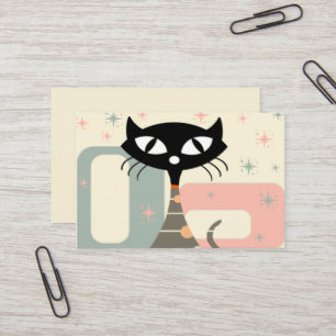 Tarjeta De Visita Gato de mediados del siglo