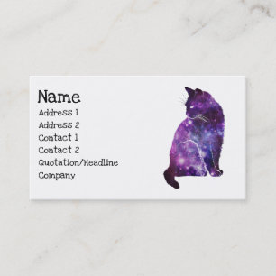 Tarjeta De Visita Gato de nebulosa del espacio mágico