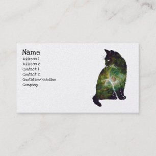 Tarjeta De Visita Gato de nebulosa del espacio mágico