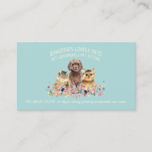 Tarjeta De Visita Gato de perro Grooming Petsitter Veterinario Bouti