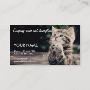 Tarjeta De Visita Gato de rogación muy lindo