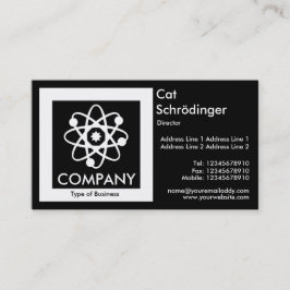 Tarjeta De Visita Gato de Schrödinger - Negro