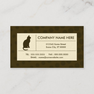 Tarjeta De Visita gato de semitono