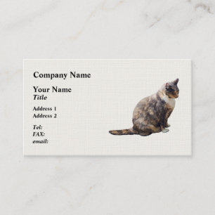 Tarjeta De Visita Gato de Tabby en tonos marrones