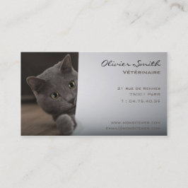 Tarjeta de visita gato, de veterinario