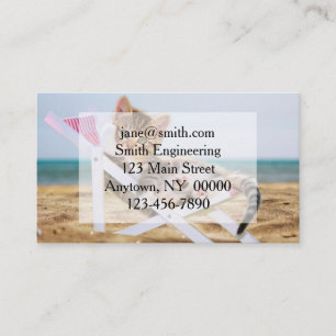 Tarjeta De Visita Gato descansando en una hamaca