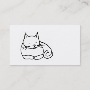 Tarjeta De Visita Gato - divertido logotipo símbolo arte dibujo gati