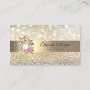 Tarjeta De Visita Gato elegante de la máquina de coser de Bokeh