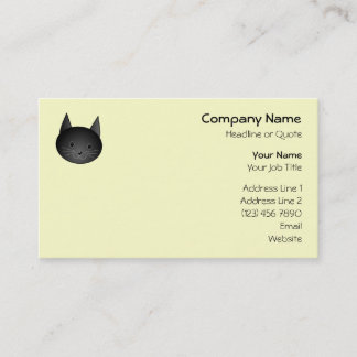 Tarjeta De Visita Gato. Gatito negro adorable