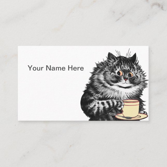 Tarjeta De Visita Gato gracioso personalizado (Anverso)