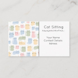 Tarjeta De Visita Gato Lindo Sentado