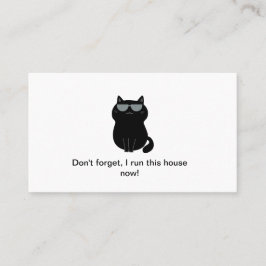 Tarjeta De Visita Gato Lindo - Yo manejo la casa - Personalizable