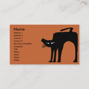 Tarjeta De Visita Gato negro