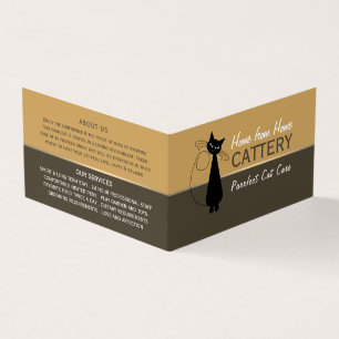 Tarjeta De Visita Gato negro, cacería, abordaje Mascota detallado