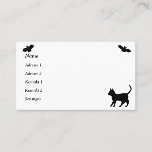 Tarjeta De Visita Gato negro con bata