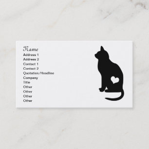 Tarjeta De Visita Gato negro del negocio