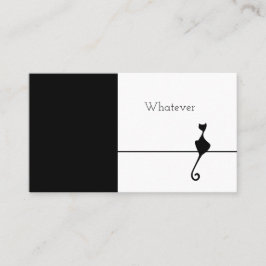 Tarjeta De Visita Gato negro elegante