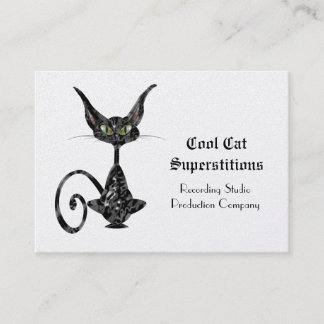 Tarjeta De Visita Gato negro Guay supersticioso