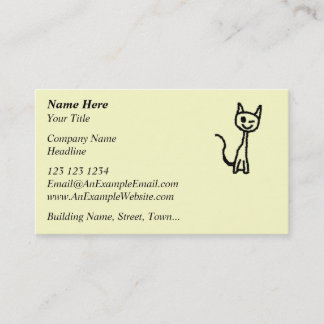 Tarjeta De Visita Gato negro, guiñando