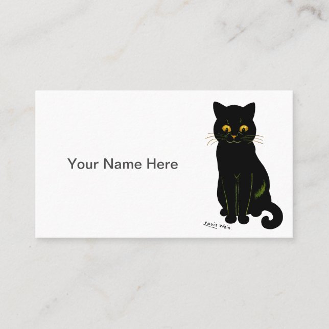 Tarjeta De Visita Gato negro personalizado (Anverso)