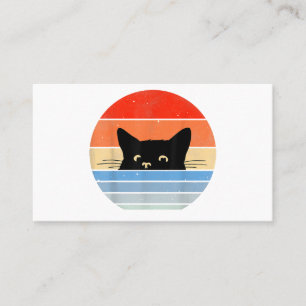 Tarjeta De Visita Gato retro, amante del gato, dueño del gato, gato 