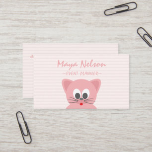 Tarjeta De Visita Gato rosa Guay de lujo