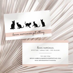 Tarjeta De Visita Gato Silhouette Petsitter
