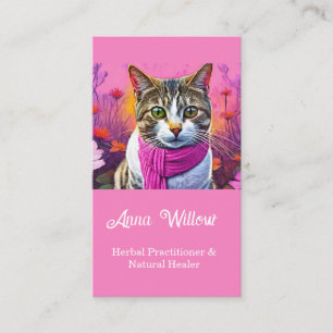 Tarjeta De Visita Gato Tabby de Primavera - Sanadores Naturales