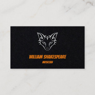 Tarjeta De Visita Gato tribal con logotipo