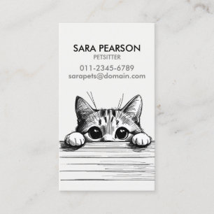 Tarjeta De Visita Gatos de animales menores de Mascota de pepitar