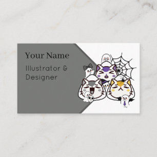 Tarjeta De Visita Gatos Onigiri Espeluznantes - Sushi Kawaii de Hall