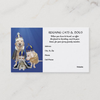 Tarjeta De Visita Gatos y perros reinantes
